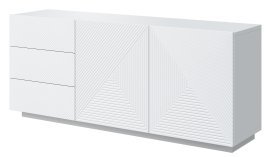 Kommode auf Sockel Asha 167 2T3S – Weiß Hochglanz