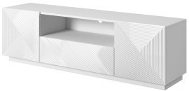 TV-Kommode auf Sockel Asha 167 2D1SZ – Weiß Hochglanz