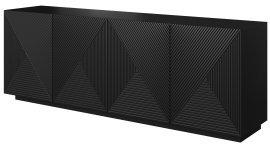 Kommode auf Sockel Asha 200 4D – Schwarz