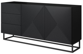 Kommode mit Metallrahmen Asha 167 2T3S – Schwarz