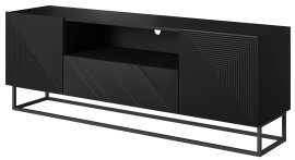 TV-Kommode mit Metallrahmen Asha 167 2T1S – Schwarz