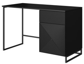 Schreibtisch mit Metallgestell Asha 120 1T1S – Schwarz