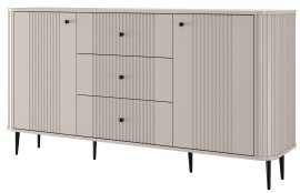 Kommode Vesper 160 2T3S – Kaschmir, mit schwarzen Beinen