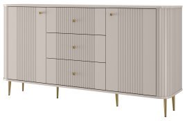 Kommode Vesper 160 2T3S – Kaschmir, auf goldenen Beinen