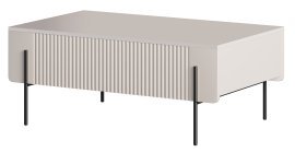 Couchtisch Malmi 100 2SZ – Kaschmir, schwarze Beine