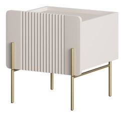 Nachttisch Malmi 45 1SZ – Kaschmir, goldfarbene Beine