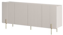 Kommode Malmi 200 4D – Kaschmir, goldene Beine