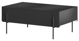 Couchtisch Malmi 100 2SZ – schwarz, mit schwarzen Beinen