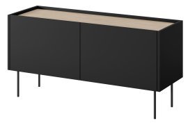 TV-Kommode Desin 120 2T1S – Schwarz