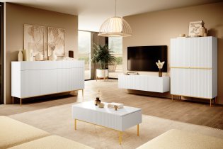 Bogart - Wohnwand und Schlafzimmer Nicole – Weiß