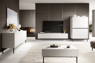 Bogart - Wohnwand und Schlafzimmer Nicole – Weiß