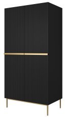 Kleiderschrank Nicole 100 2DP2SZ – Schwarz