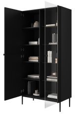 Vitrine Nicole 100 2D – schwarz