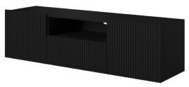 Wand-TV-Kommode Nicole 150 2T1S – Schwarz