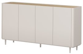 Kommode Elivo 200 4D mit Beinen – Kaschmir/geölte Eiche