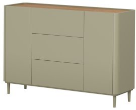 Kommode Elivo 150 2D3SZ mit Beinen – Eukalyptus/Baltic-Dune-Eiche