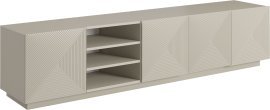 TV-Kommode auf Sockel mit Regalfächern Asha 200 5D – Kaschmir