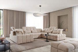 U-förmige Sitzgarnitur mit elektrischem Sitzverschiebung Magnelio U