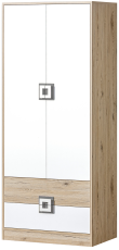 Kleiderschrank Nico 1 – Eiche/Grau