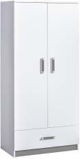 Kleiderschrank Trafiko 1 – Weiß/Grau