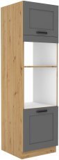 Hoher Schrank Luna - dustgrey/Artisan Eiche - 60 cm DPM-210 2F